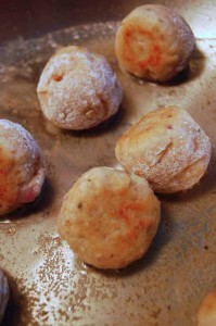 ginger turkey bites 08 199x300 Ginger Turkey Bites using Walkers Stem Ginger Shortbread